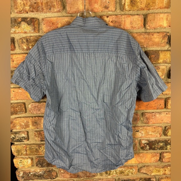 Theory Blue & White Striped Button Down - Picture 4 of 4